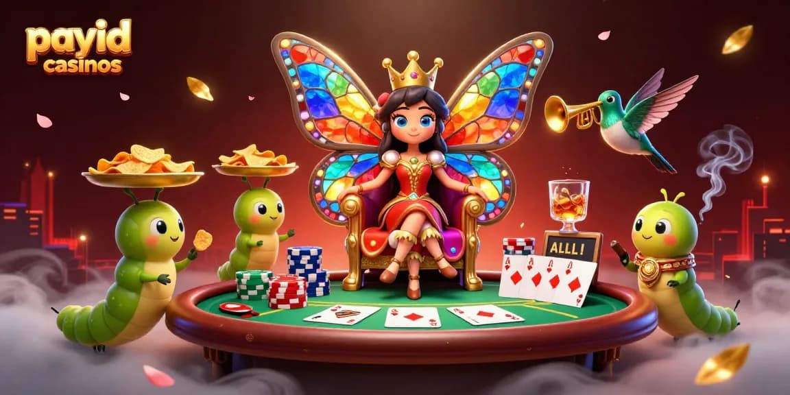 Experience thrilling payid casinos with seamless transactions and vibrant gameplay in this dynamic illustration.